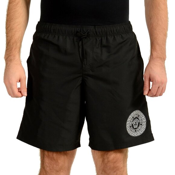 Versace Men's Black Medusa Print Swimwear Swim Shorts Versace sz 8 US 2XL IT 56 - Picture 1 of 5